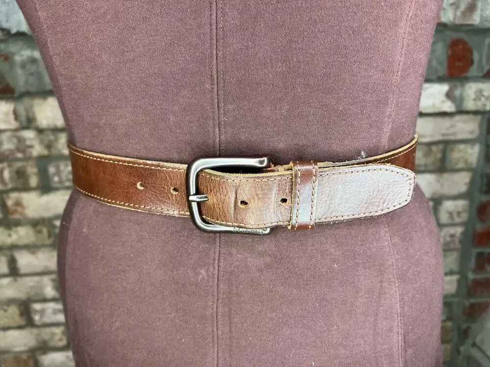 Columbia leather belt brown size 36